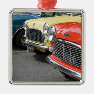 WA, Seattle, classic British automobile. Metal Ornament