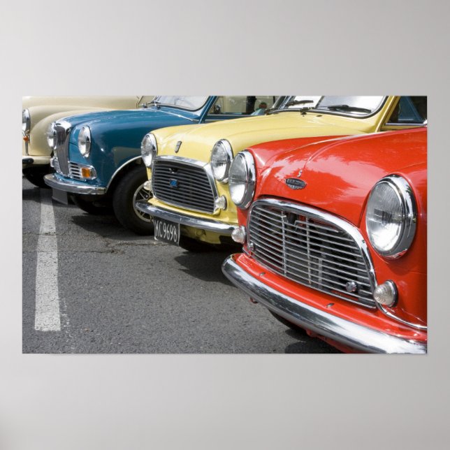 WA, Seattle, classic British automobile. Poster (Front)