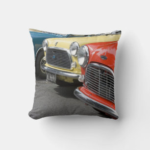 WA, Seattle, classic British automobile. Throw Pillow