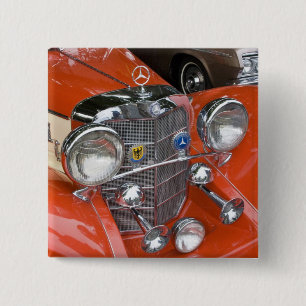 WA, Seattle, classic German automobile. 2 Inch Square Button