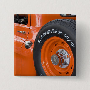 WA, Seattle, Classic pickup. 2 Inch Square Button