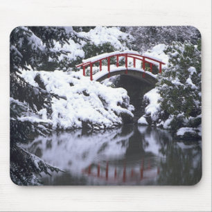 WA, Seattle, Moon bridge and pond after winter 2 Mouse Pad