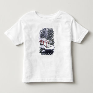 WA, Seattle, Moon bridge and pond after winter Toddler T-shirt