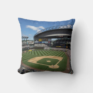 WA, Seattle, Safeco Field, Mariners baseball Throw Pillow