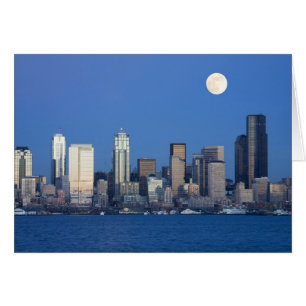 WA, Seattle, Seattle skyline and Elliott Bay 2