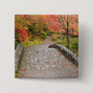 WA, Seattle, Washington Park Arboretum, 2 Inch Square Button