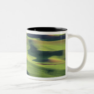 WA, Whitman County, Palouse Farmland, view Two-Tone Coffee Mug
