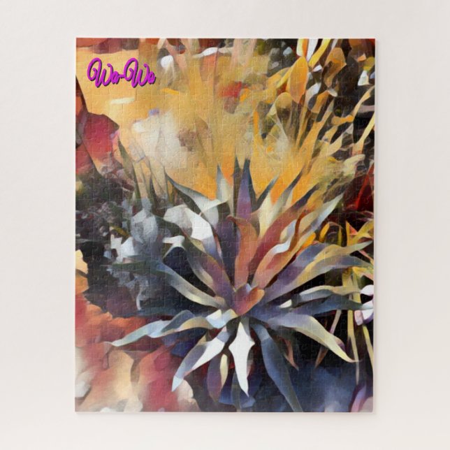 Wa-Wo Wave NFT Art Collection THIRSTY SUCCULENT 22 Jigsaw Puzzle (Vertical)