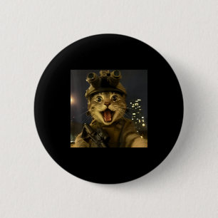Waactical Cat Meme 2 Inch Round Button