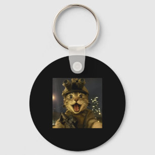 Waactical Cat Meme Keychain