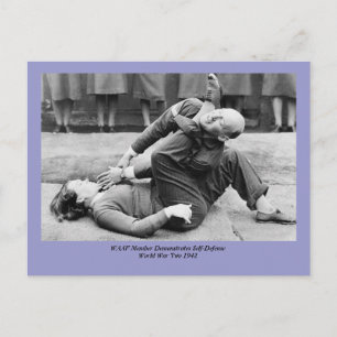 WAAF Demonstrate Self-Defence 2 Postcard
