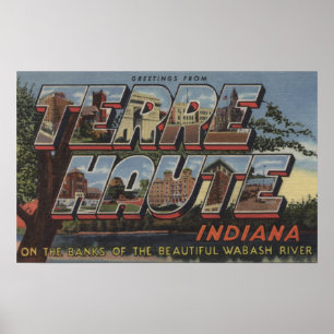 Wabash River - Large Letter Scenes Poster