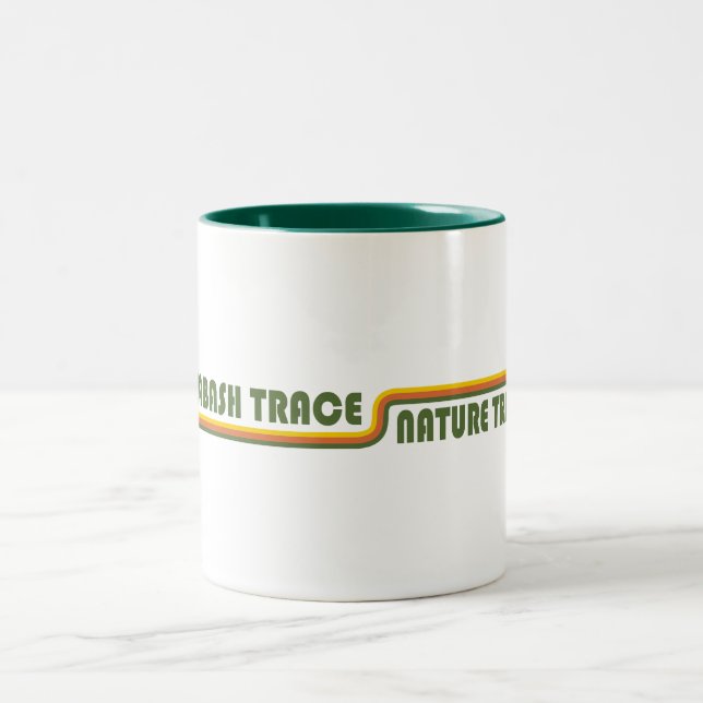 Wabash Trace Nature Trail Iowa Two-Tone Coffee Mug (Center)