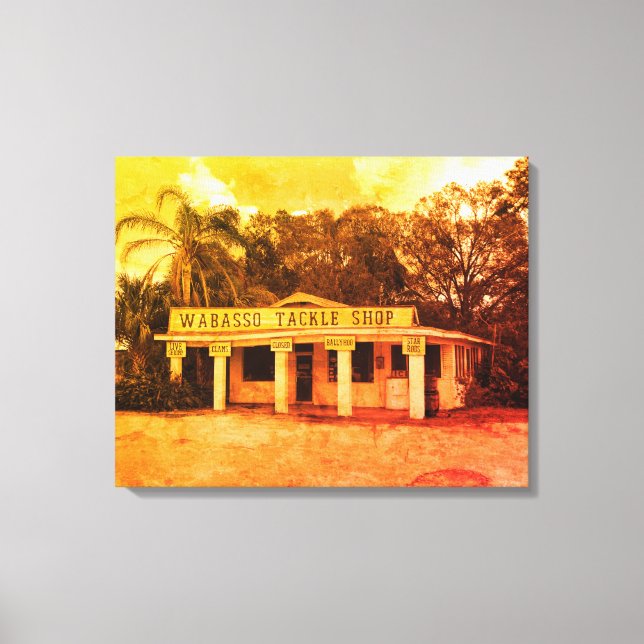 Wabasso Tackle Shop Canvas Print (Front)