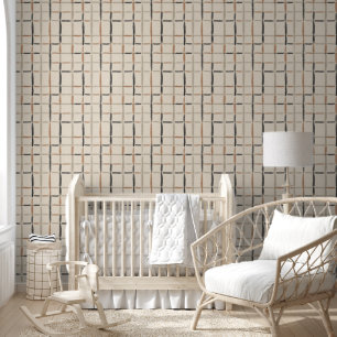 Wabi Grid Organic Modern Peel and Stick Wallpaper