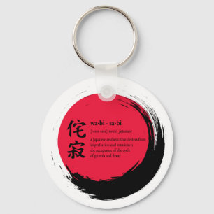 Wabi-Sabi definition within incomplete enso ring Keychain
