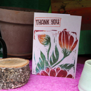 Wabi Sabi Flower Stamp Floral Spring Nature Card