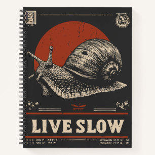 Wabi-Sabi Snail Mindful Living Portrait Notebook