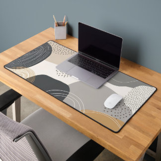Wabi-Sabi Texture Abstract - Japandi Imperfection Desk Mat