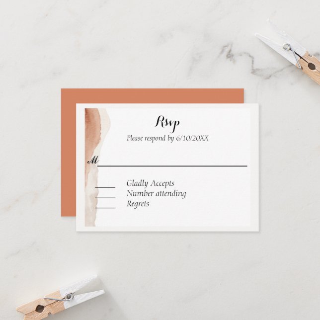  Wabi Sabi Watercolor Kanji RSVP (Front/Back In Situ)