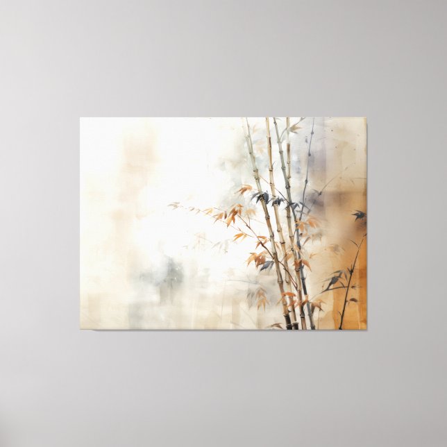 Wabisabi Aesthetic Bamboo Canvas Print (Front)