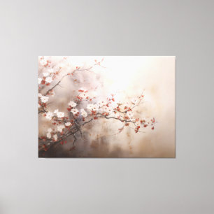 Wabisabi Aesthetic Sakura Canvas Print