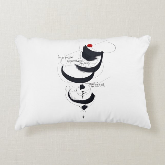 WABISABI CALLIGRAPHY ACCENT PILLOW (Front)