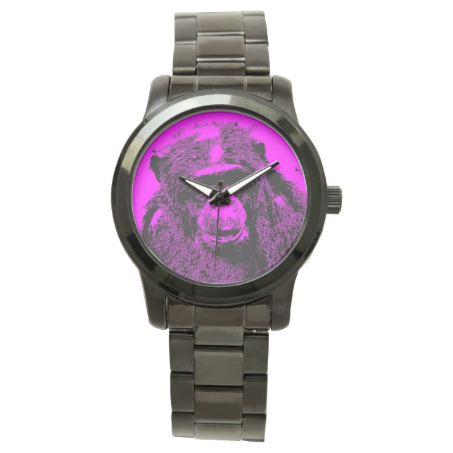 wacky art - chimp pink (C) Watch (Front)