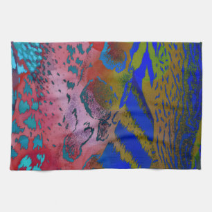 Wacky Colourful Animal Leopard Print Kitchen Towel