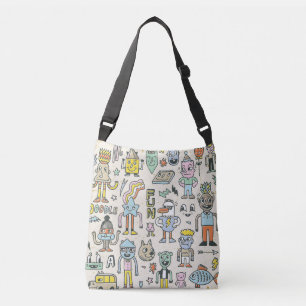 Wacky Doodles: Vintage Character Set Crossbody Bag