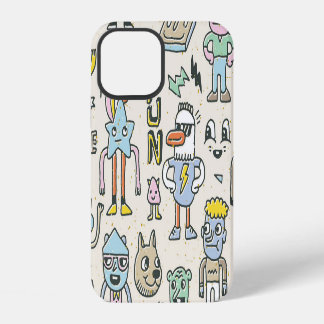 Wacky Doodles: Vintage Character Set iPhone 12 Case
