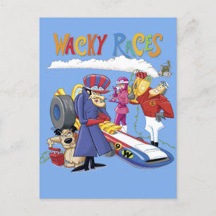 Wacky Races 60s 70s 90s 80s Cartoon Scifi Retro Postcard
