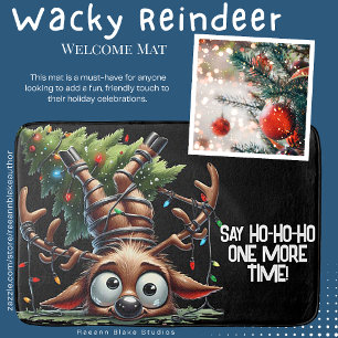 Wacky Reindeer Bath Mat
