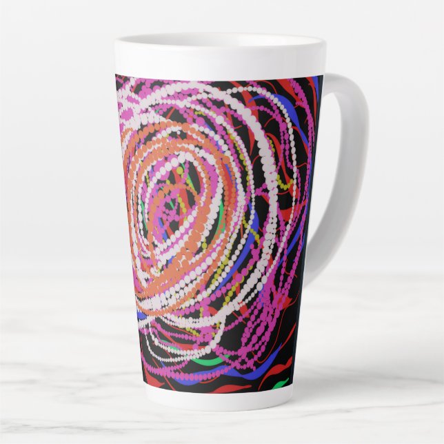 Wacky Rose  Latte Mug (Right Angle)
