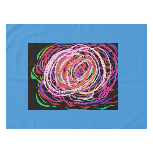 Wacky Rose Tablecloth (Front (Horizontal))