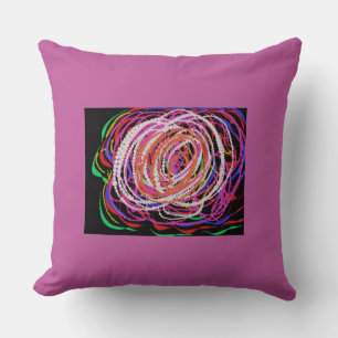 Wacky Rose Throw Pillow