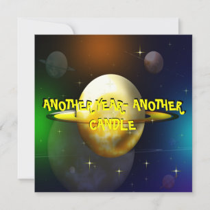 Wacky Space Voyage Birthday Party Invitation