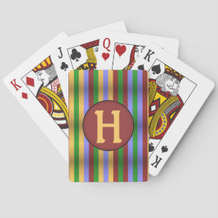 Wacky Stripes Letter Playing Cards