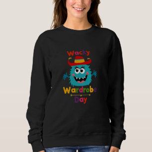Wacky Wardrobe Day Mismatch Wednesday Funny Goofy Sweatshirt