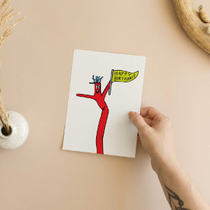 Wacky Waving Inflatable Tubeman Thank You Card