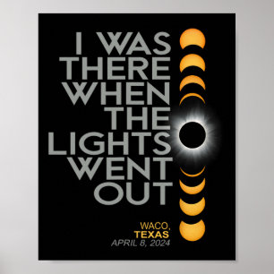 Waco 2024 Total Solar Eclipse Totality  Poster