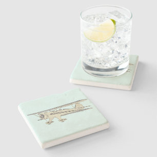 Waco Biplane Stone Coaster