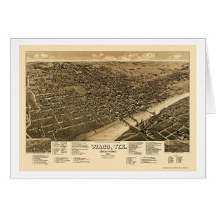 Waco, carte panoramique de TX - 1886