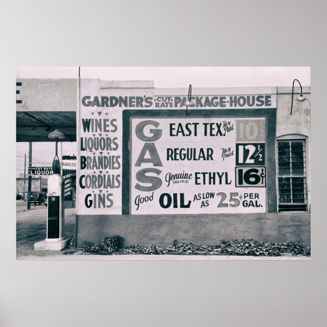 WACO GAS STATION 1939 POSTER (Front)