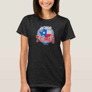 Waco Texas in Red White & Blue Bonnet Flower T-Shirt