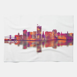 Waco Texas Skyline Kitchen Towel