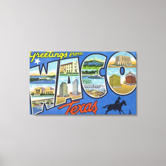 Waco, TexasLarge Letter ScenesWaco, TX 2 Canvas Print (Front)