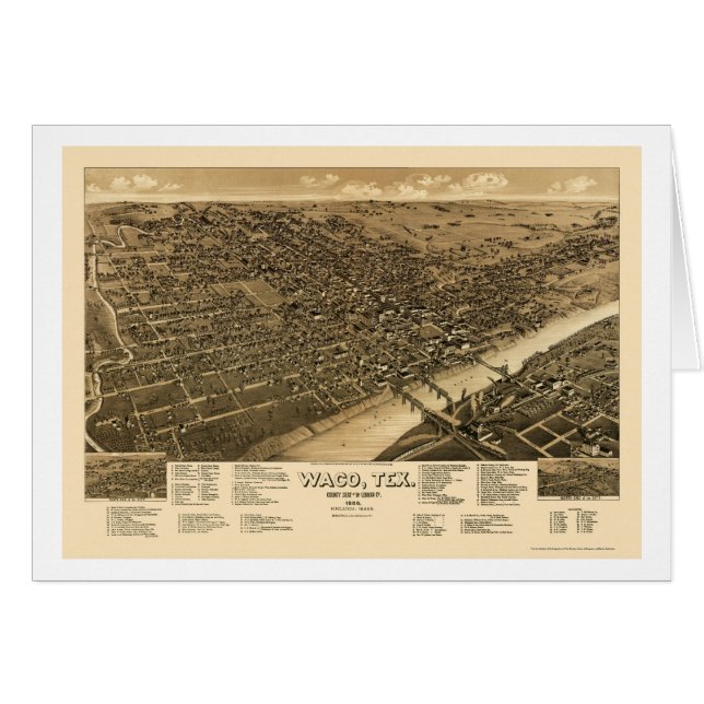 Waco, TX Panoramic Map - 1886 (Front Horizontal)