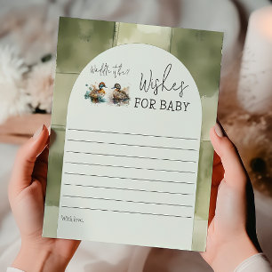 Waddle It Be Duck Gender Reveal Game Wishes Card