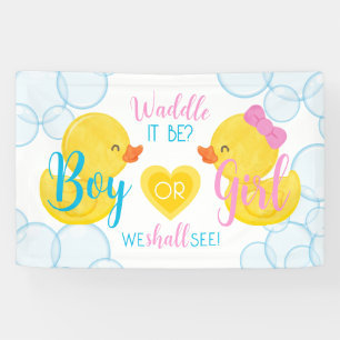 Waddle It Be? Rubber Duck Gender Reveal Party  Banner